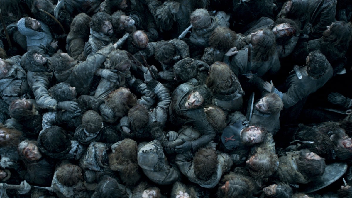 Kit Harington as Jon Snow in the Game of Thrones episode Battle of the Bastards