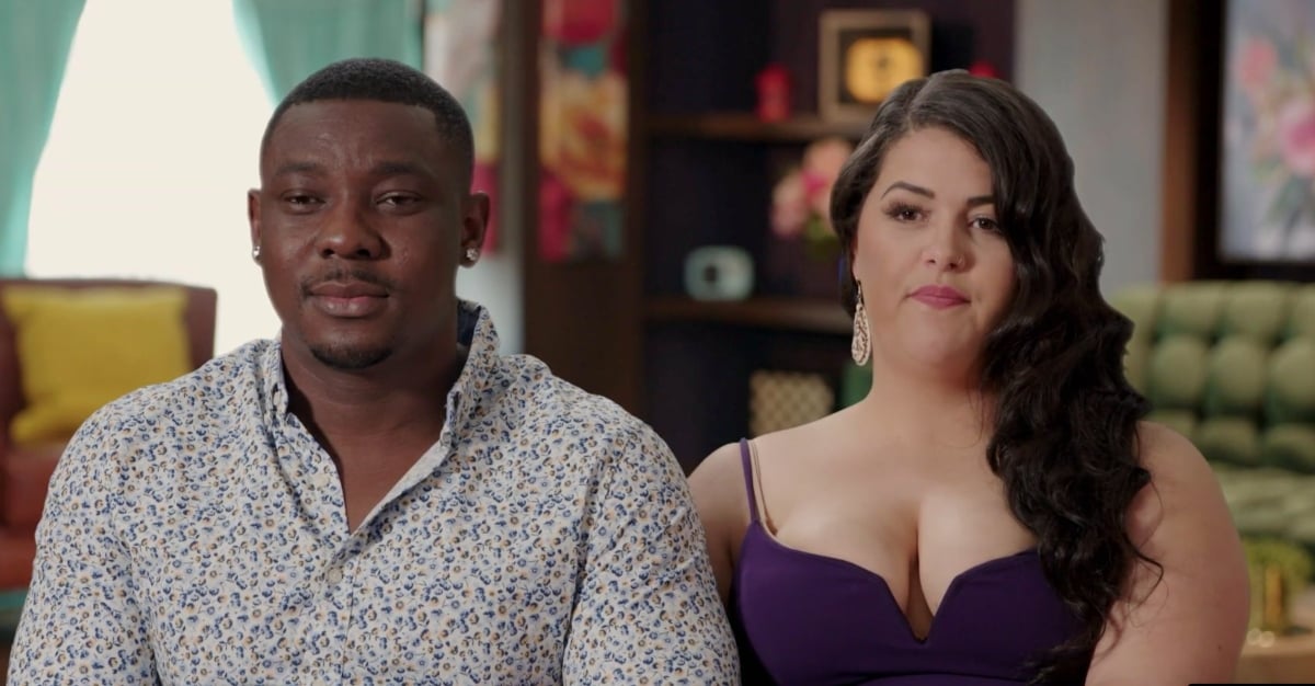 Kobe Blaise and Emily Bieberly sit together for their interview for '90 Day Fiancé' Season 9 on TLC
