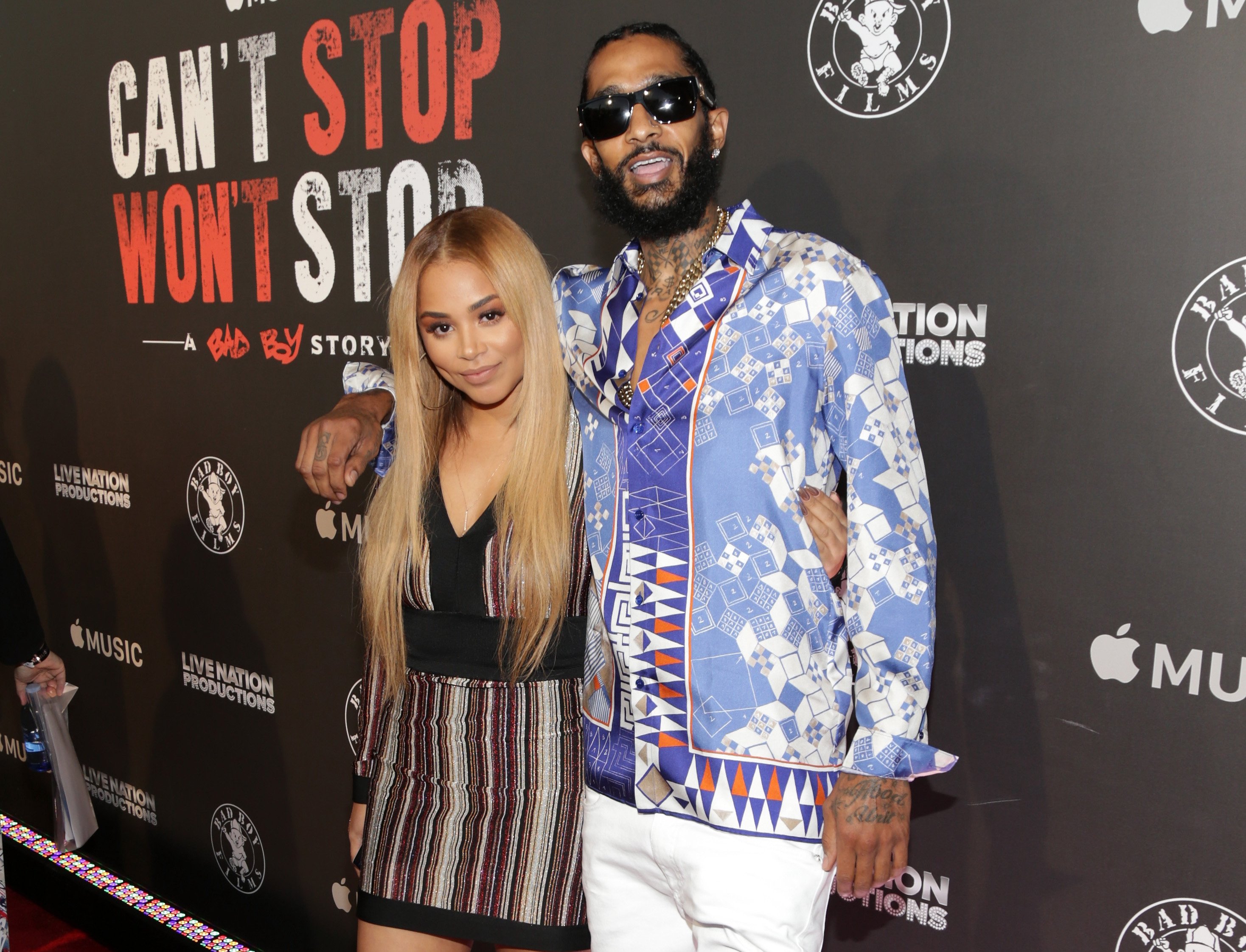 Lauren London and Nipsey Hussle attend movie premiere; London says she's learned since Hussle's death that eating healthy aids depression