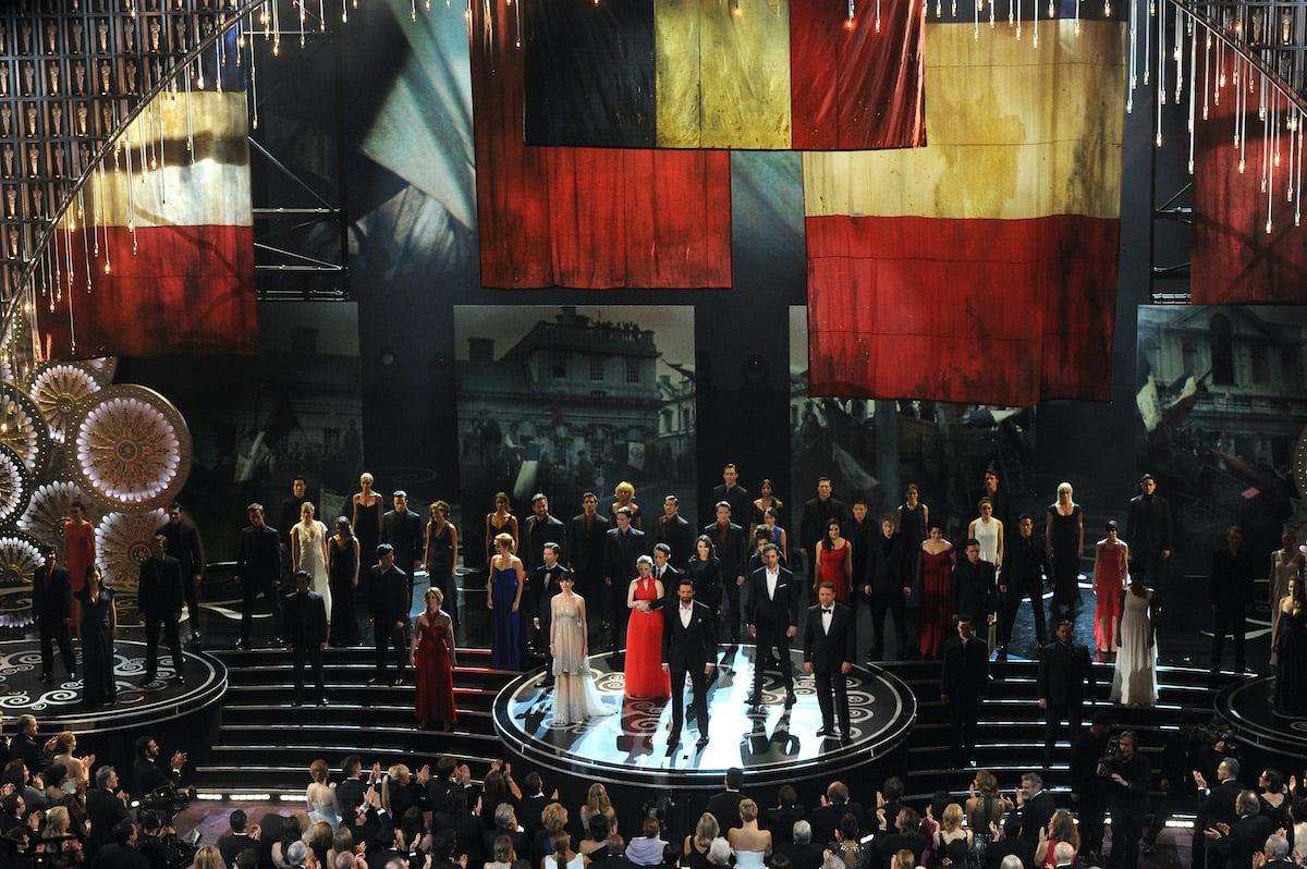 'Les Miserables' cast performing on stage at the 85th Annual Academy Awards, 2013