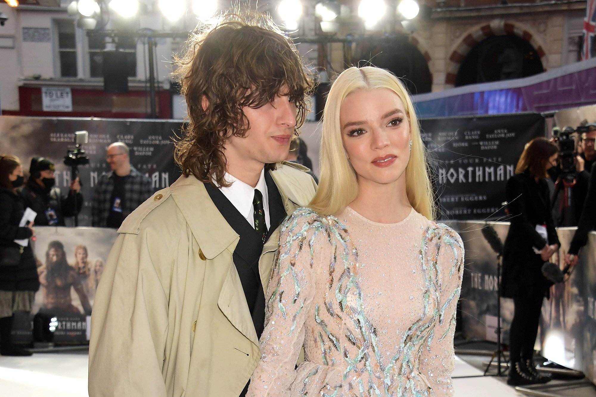 Malcol McRae and Anya Taylor-Joy attend a screening of 'The Northman'