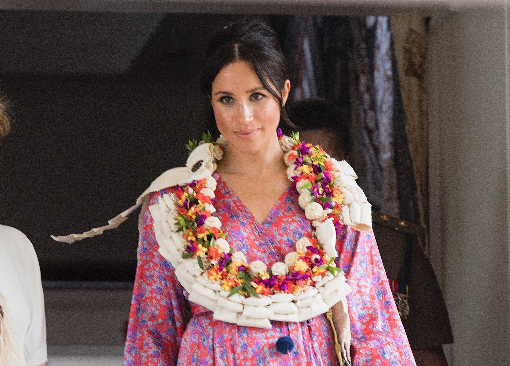 Meghan Markle, who reportedly tried to stop a journalist from talking to her friends, attends a morning tea reception in Fiji