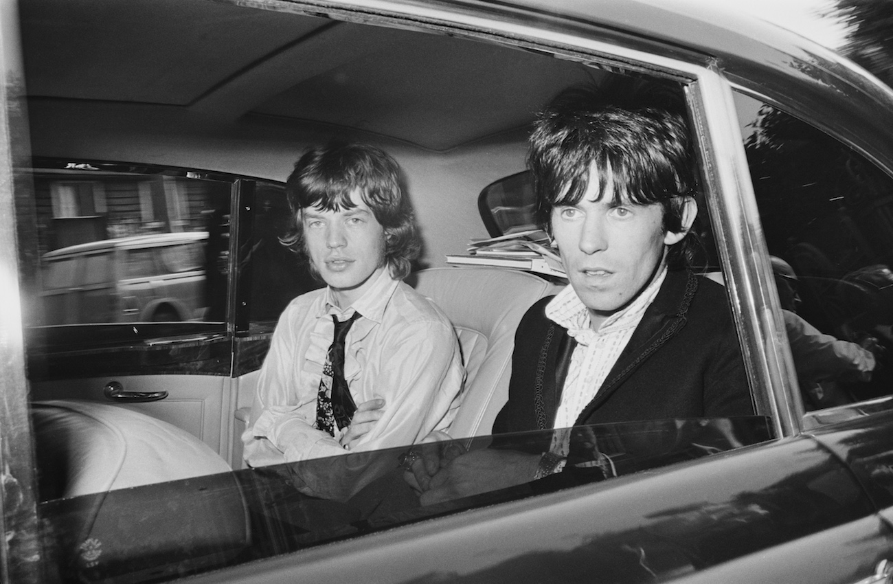 Mick Jagger and Keith Richards leaving prison in 1967.