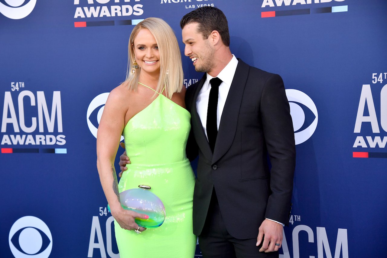 Miranda Lambert, pictured in a bright green dress with her husband Brendan McLoughlin at the 54th Academy of Country Music Awards, learned about herself through hardships in her love life