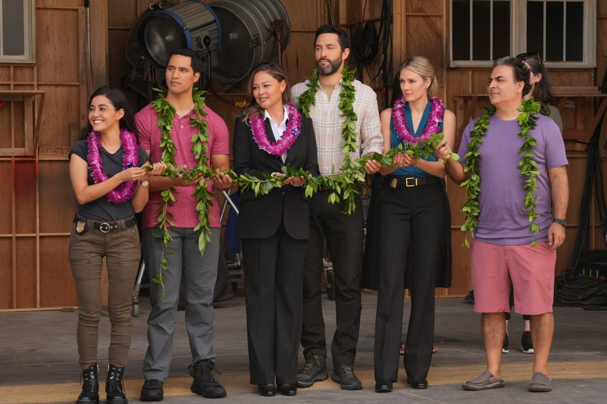 NCIS: Hawai’i Season 2 cast Yasmine Al-Bustami, Alex Tarrant, Vanessa Lachey, Noah Mills, Tori Anderson, and Jason Antoon