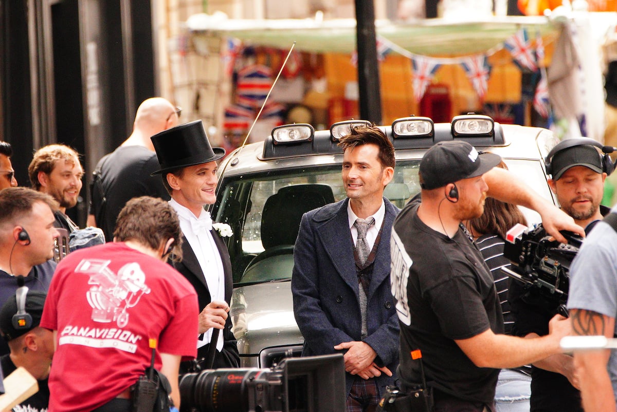 'Doctor Who' David Tennant and Neil Patrick Harris during filming in Bristol