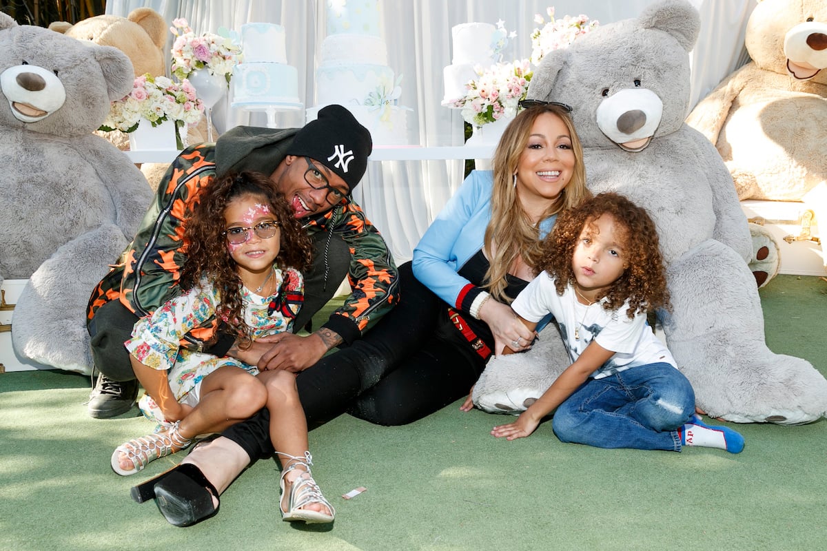 Nick Cannon, Mariah Carey, and their twins.