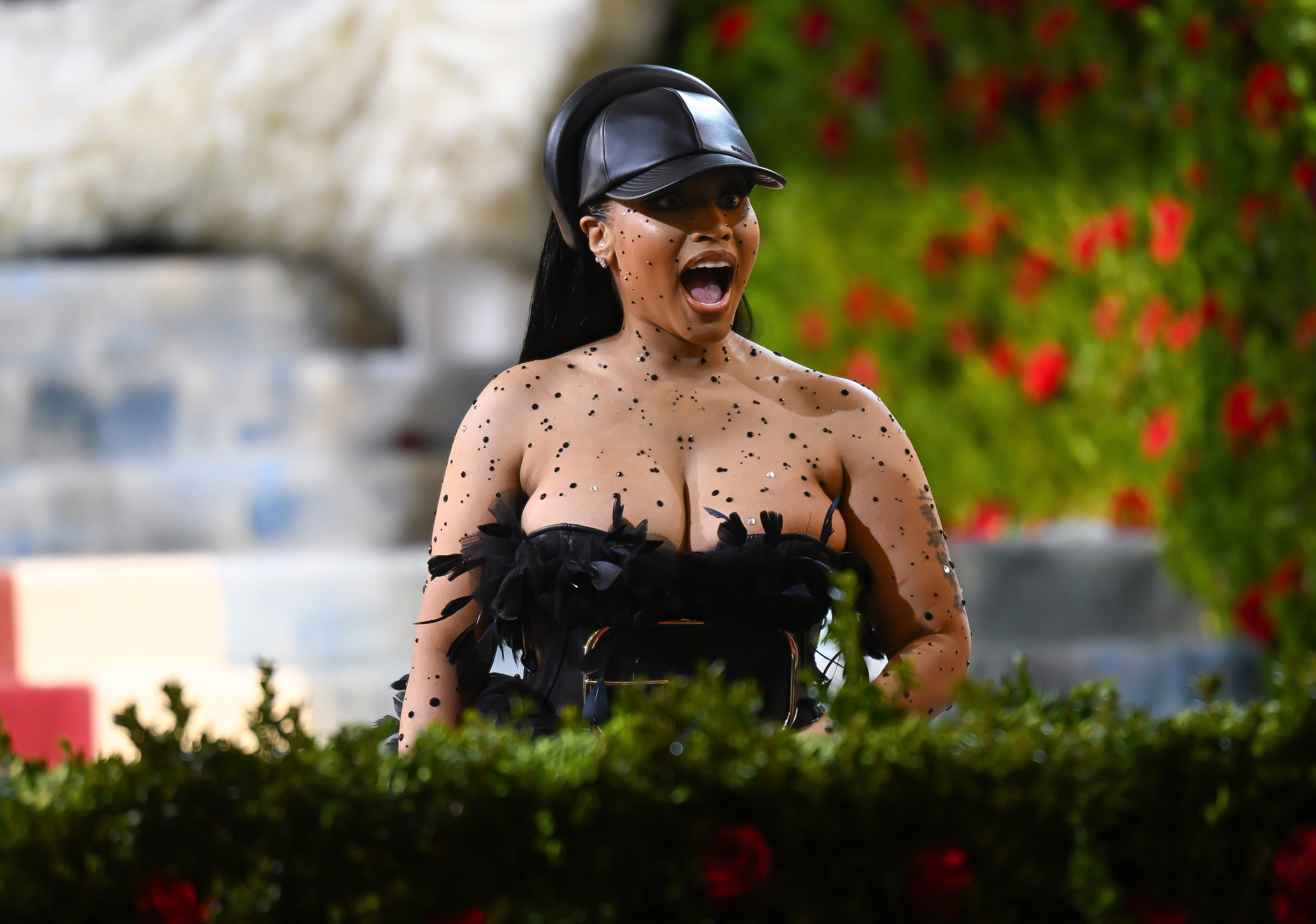 Nicki Minaj arrives to the 2022 Met Gala Celebrating 'In America: An Anthology of Fashion'