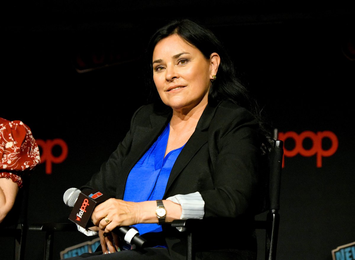 Outlander Diana Gabaldon speaks onstage during a panel for the STARZ show at NYCC 2019 on October 05, 2019 at Hulu Theater at Madison Square Garden in New York City