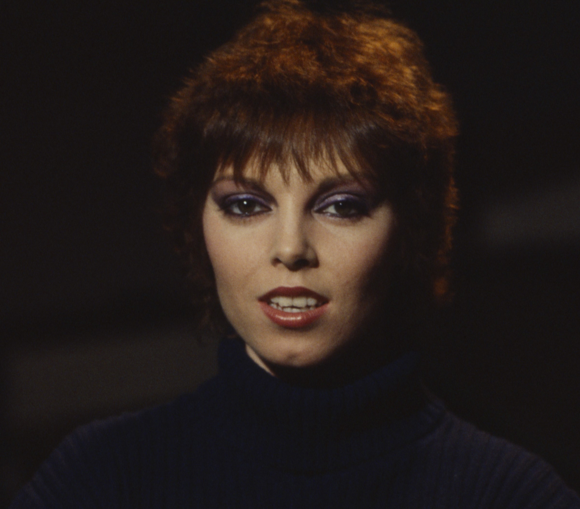 "Hit Me With Your Best Shot" singer Pat Benatar wearing a sweater