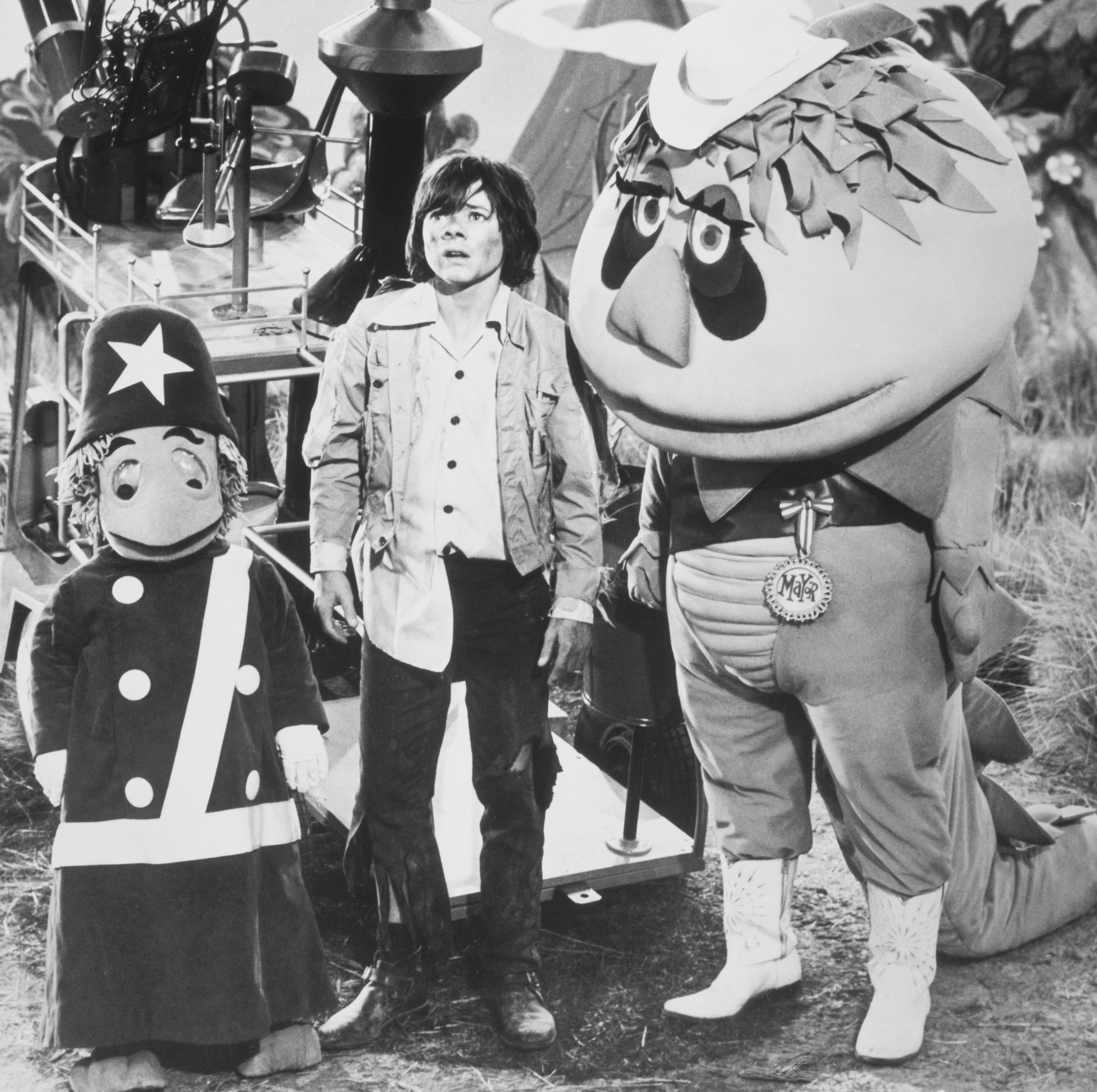 Characters from 'H.R. Pufnstuf' standing in a row