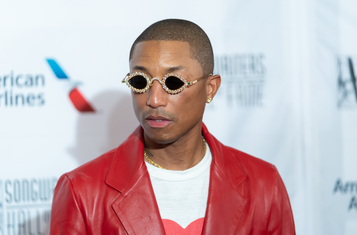 Pharrell Williams, wearing sunglasses