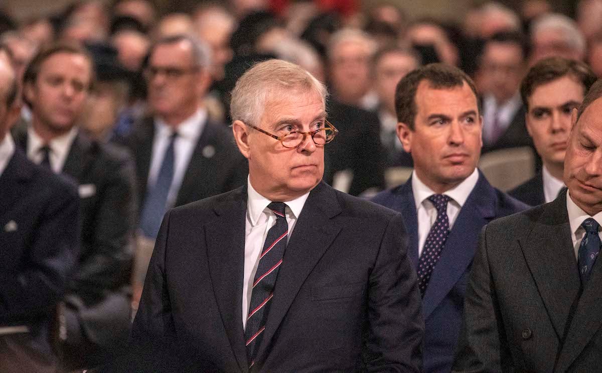 Prince Andrew, whose 'Newsnight' interview is becoming a movie 'scoop,' looks on