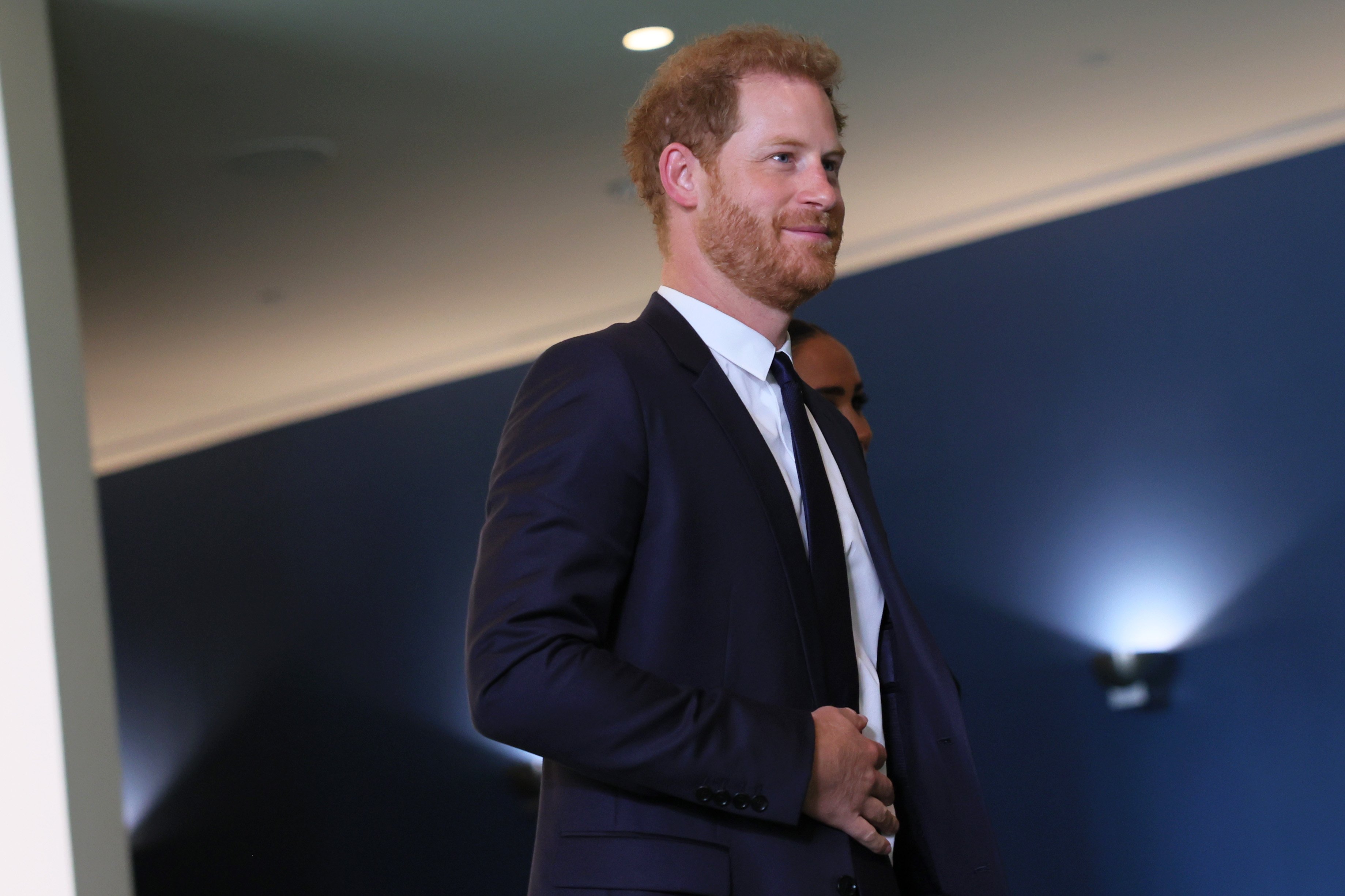 Prince Harry, who may be updating his memoir to counter claims against Meghan Markle, arriving at UN for Nelson Mandela International Day