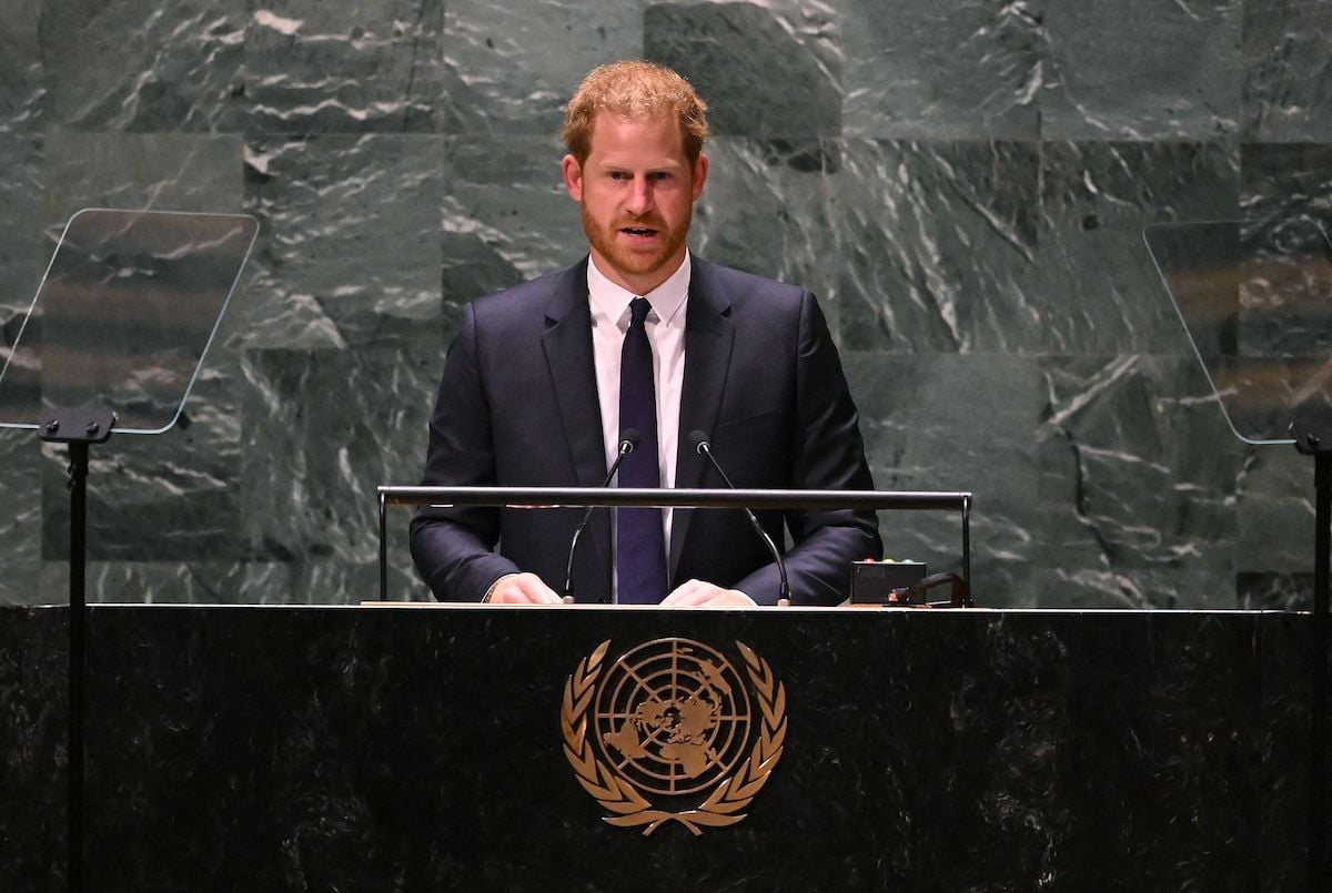 Prince Harry speaks of his childhood and Princess Diana during a speech.