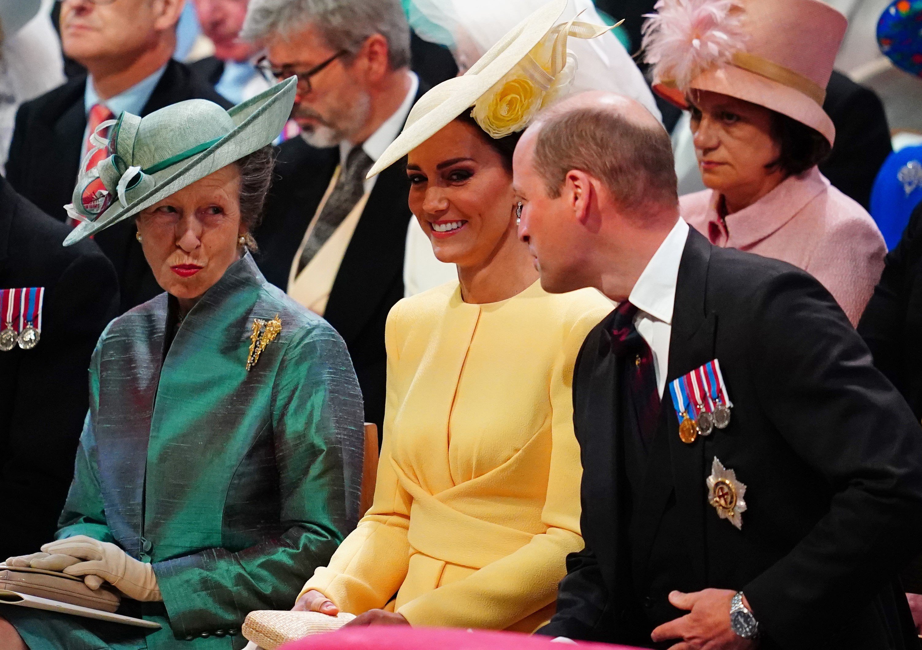 Princess Anne, who just put Kate Middleton and Prince William to shame, seated together at the National Service of Thanksgiving to celebrate the queen's Platinum Jubilee