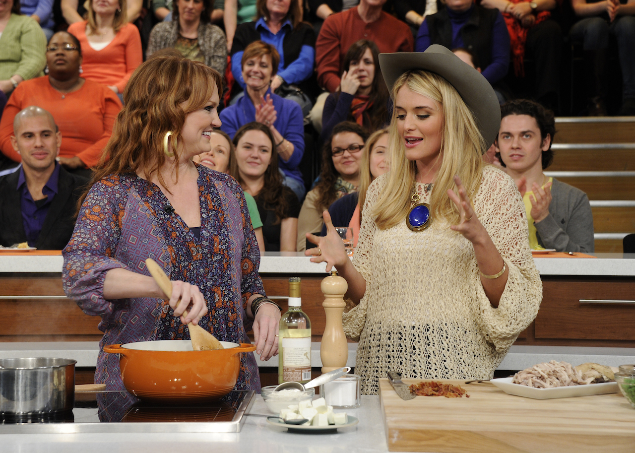 Ree Drummond, pictured (L) with Daphne Oz (R), recommends keeping one freezer food on hand