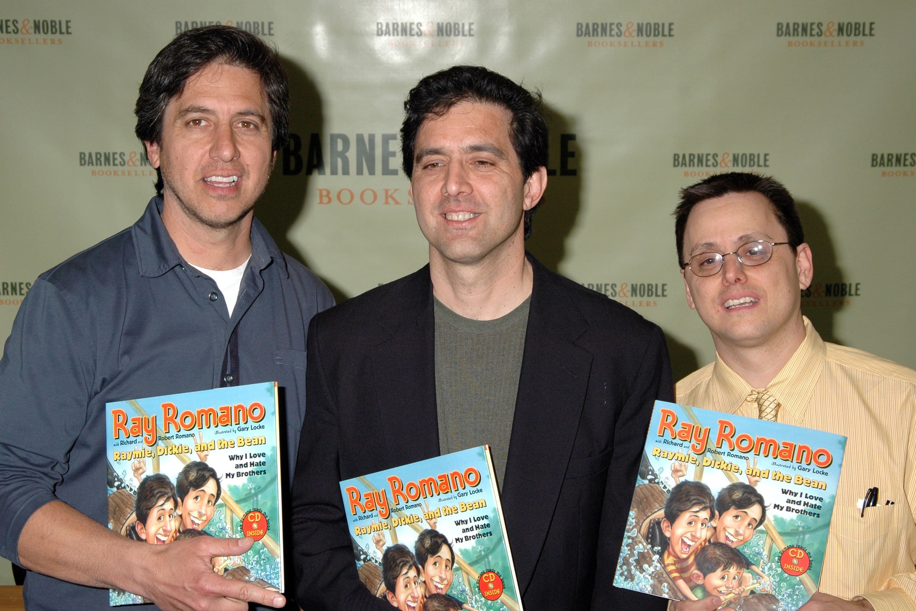 Ray Romano, Richard Romano, and Robert Romano together at Barnes and Nobles for the signing of children's book