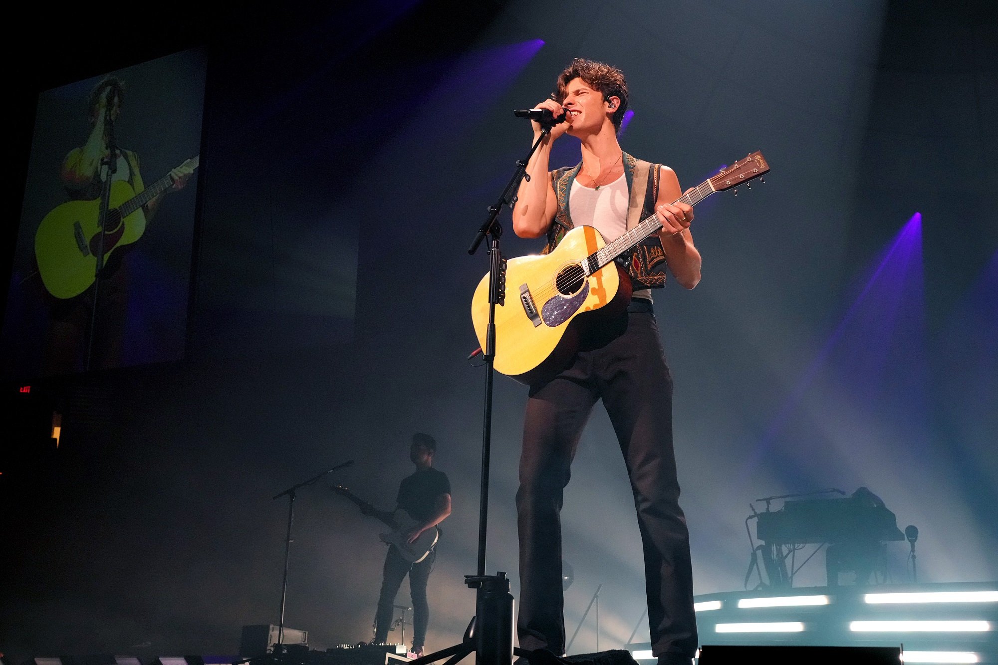 Shawn Mendes performs onstage during the opening night of the 'Shawn Mendes Wonder: the World Tour'