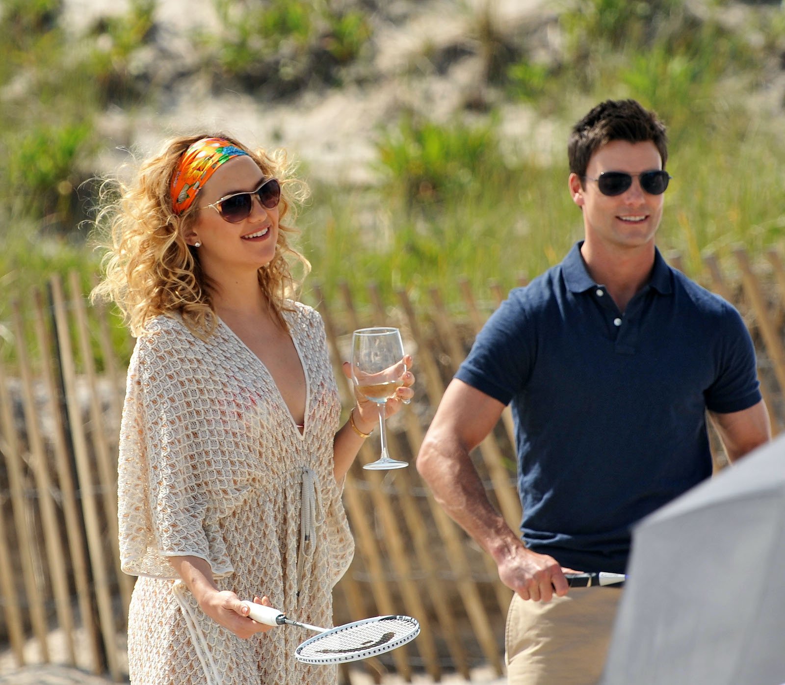 Kate Hudson and Colin Egglesfield on location of 'Something Borrowed'