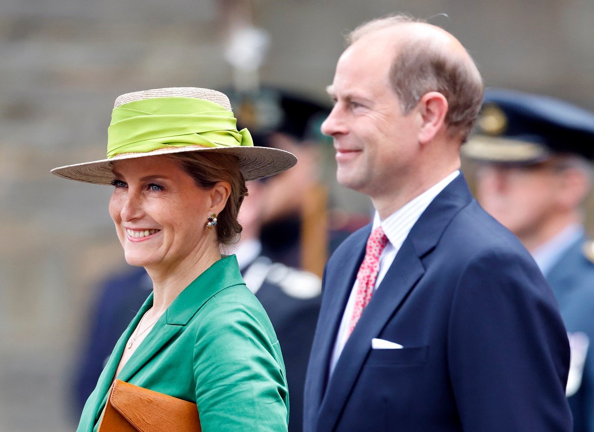 Sophie, Countess of Wessex and Prince Edward smile during The Ceremony of the Keys in Scotland