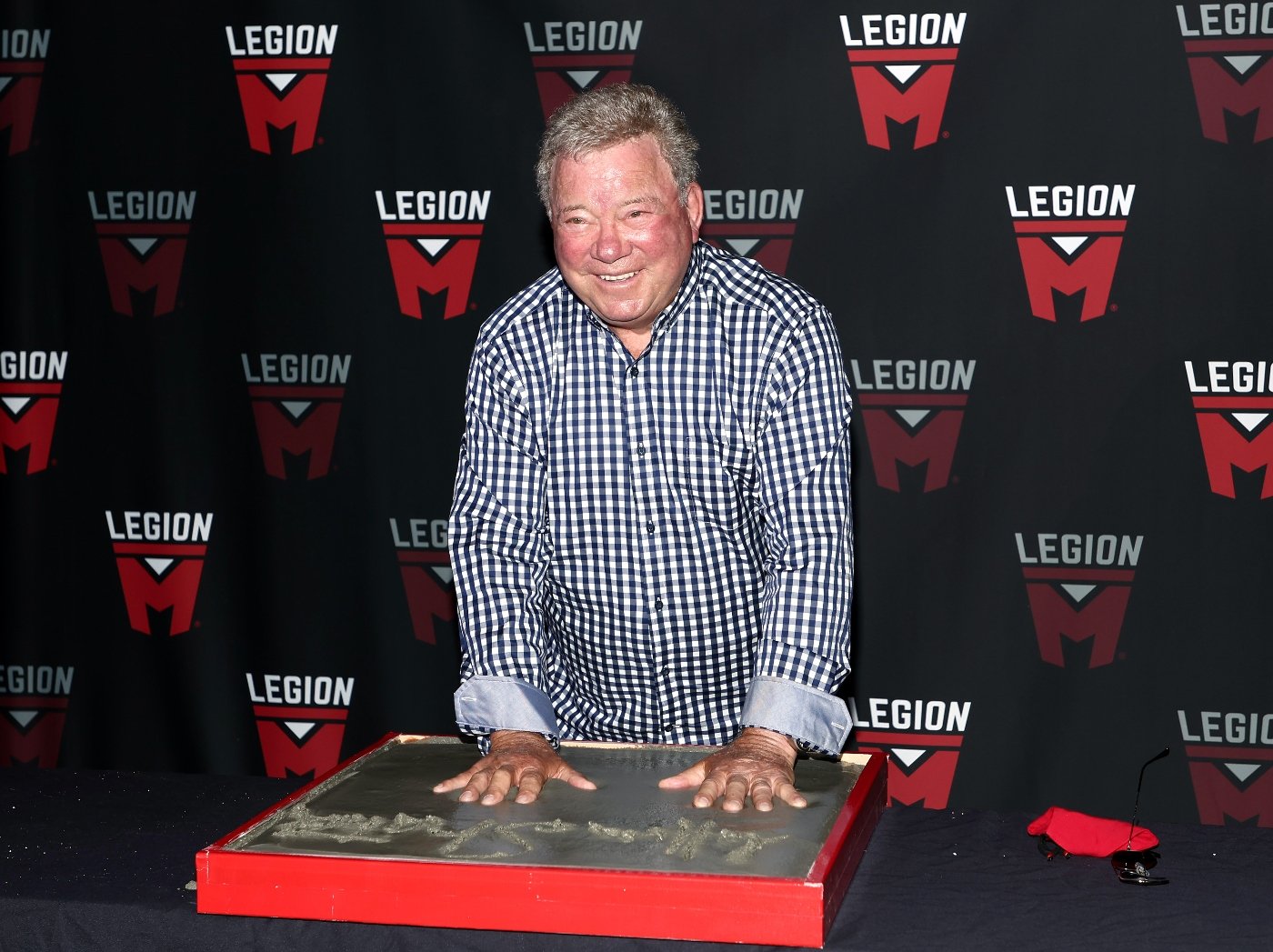 William Shatner attends the William Shatner handprint ceremony hosted by Legion M during 2022 Comic-Con International: San Diego at Theatre Box on July 21, 2022 in San Diego, California.