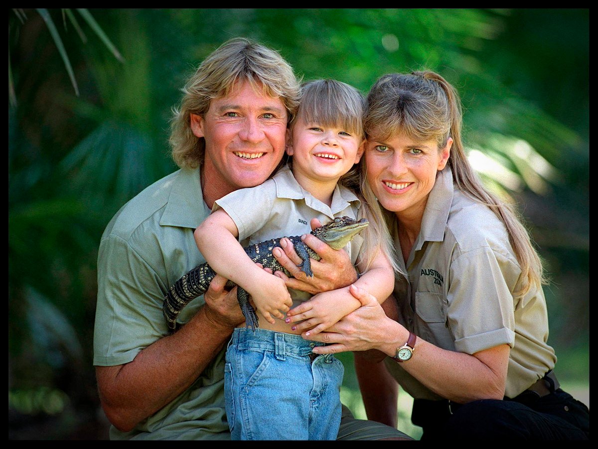 'Crocodile Hunter' Steve Irwin with his wife Terri Irwin and daughter Bindi Irwin at Australia Zoo in Queensland