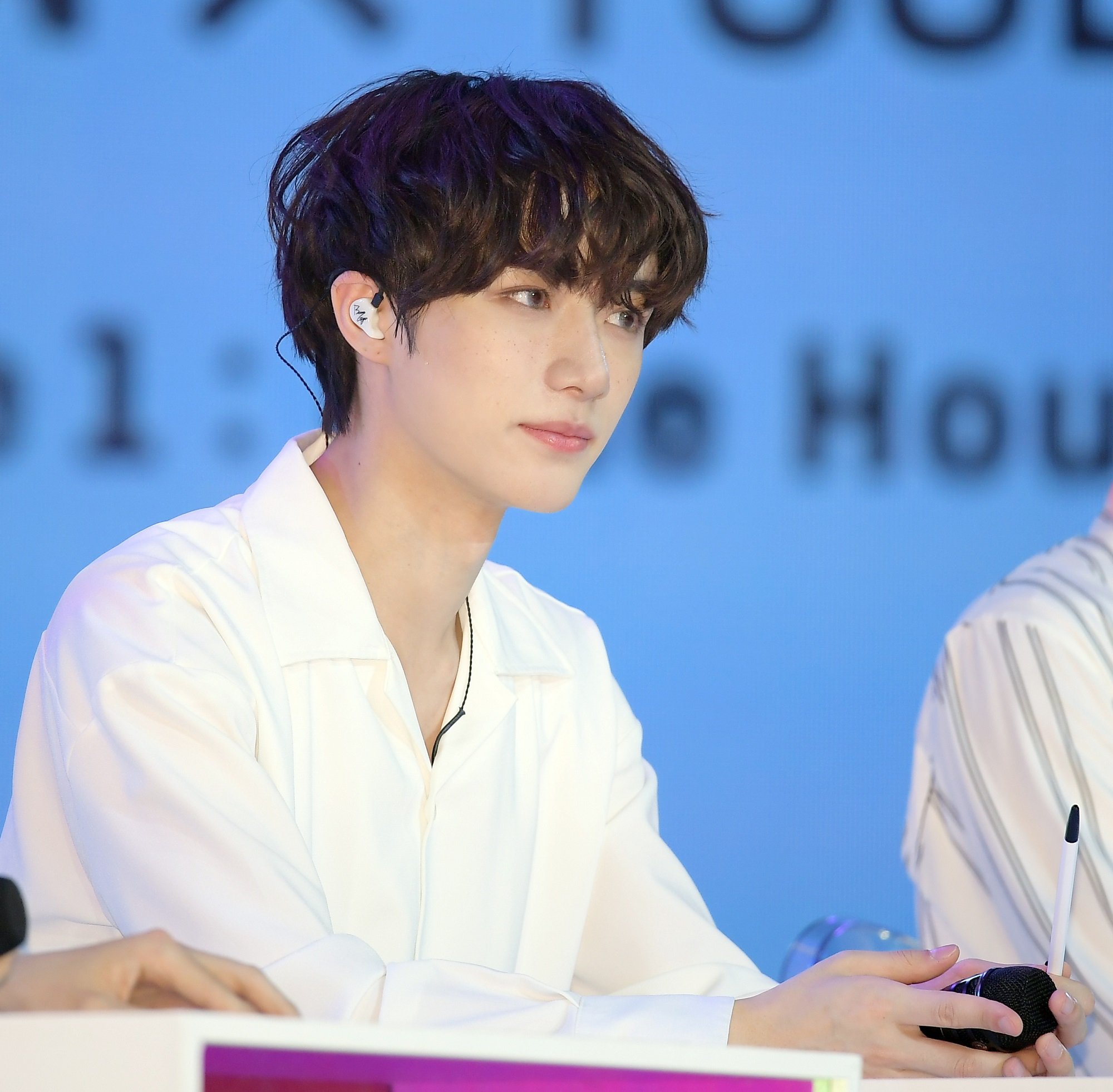 Beomgyu of TXT at the K-pop group's 'minisode 1: Blue Hour' media showcase