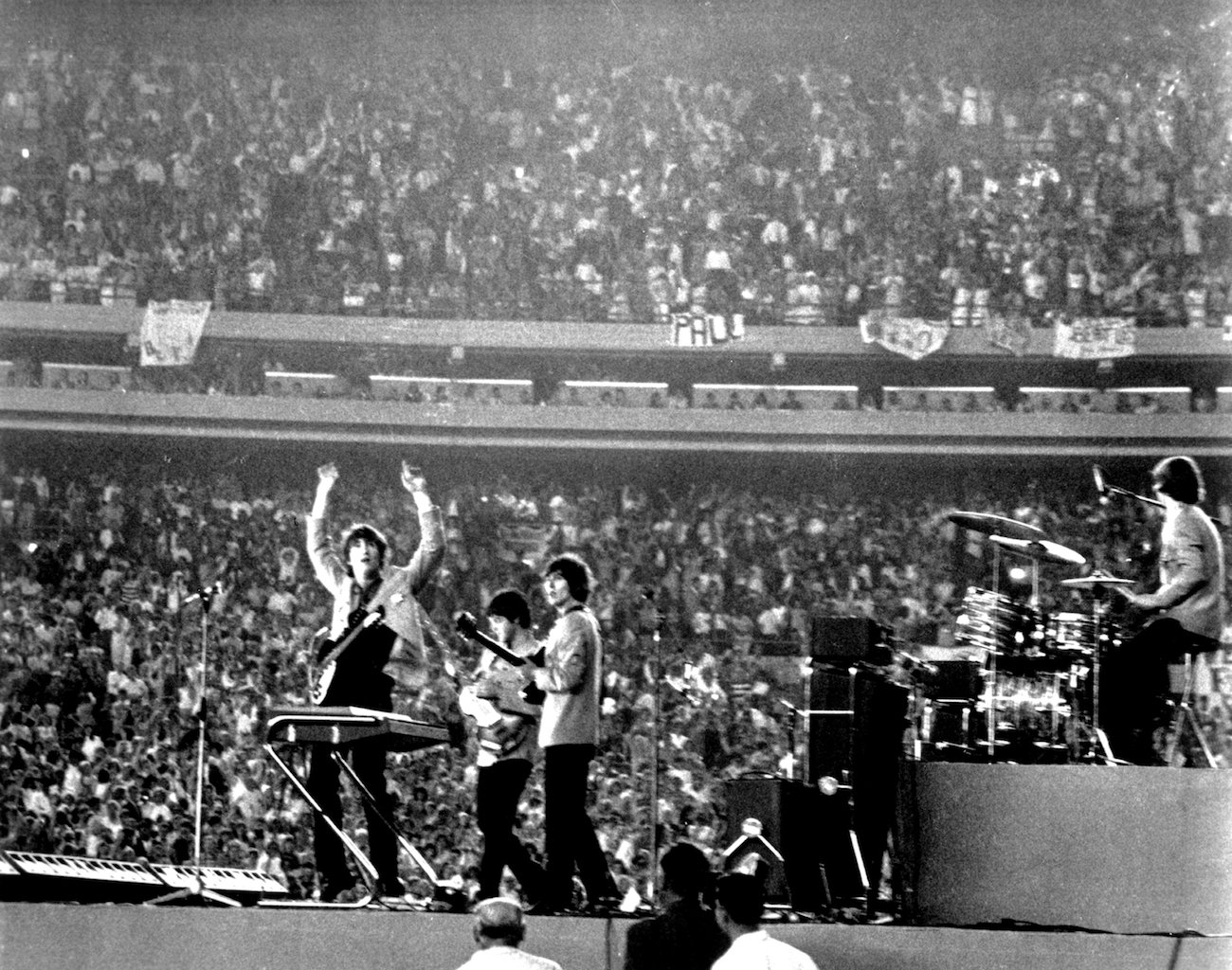 The Beatles' performance at Shea Stadium.