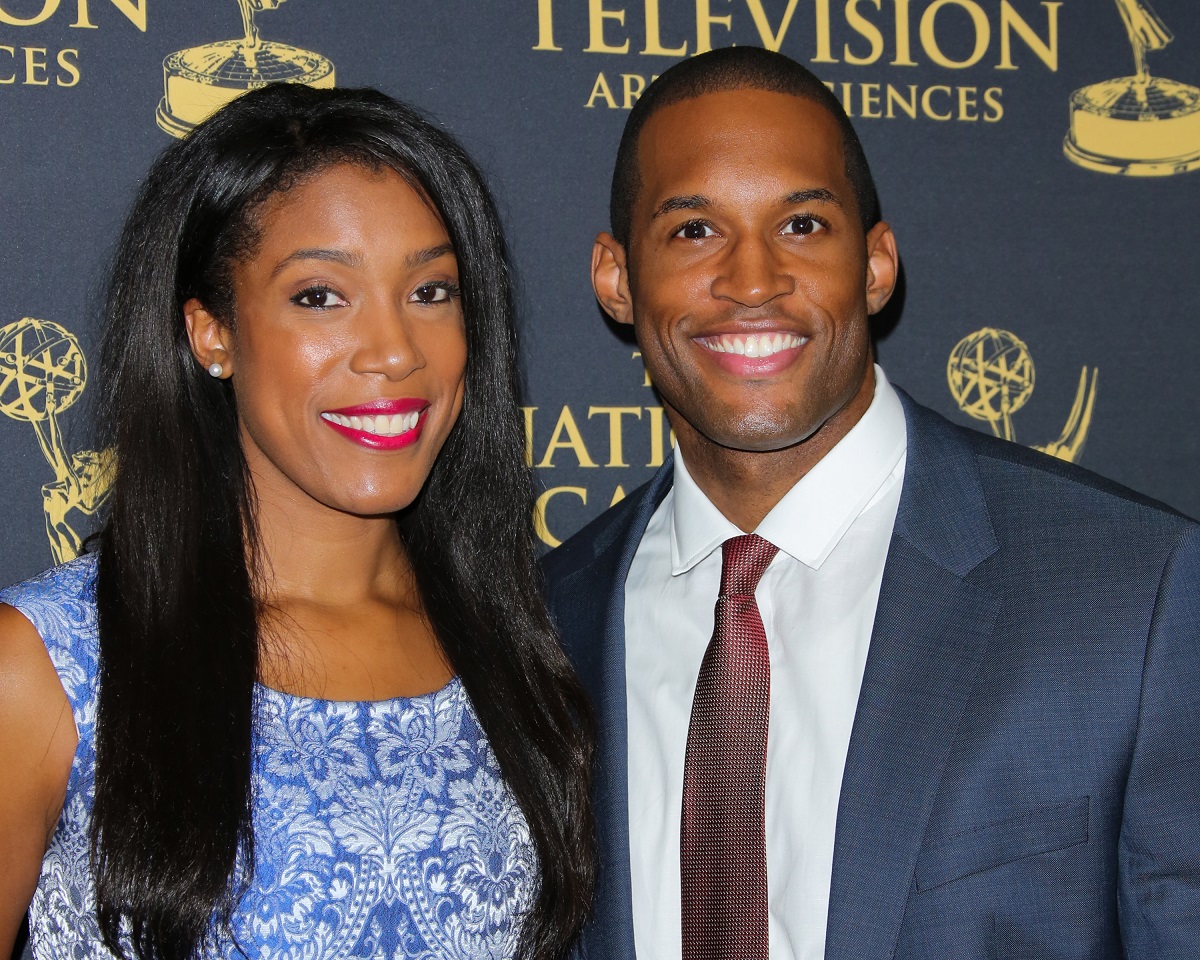 'The Bold and the Beautiful' star Lawrence Saint-Victor and his wife Shay Flake during a red carpet appearance.