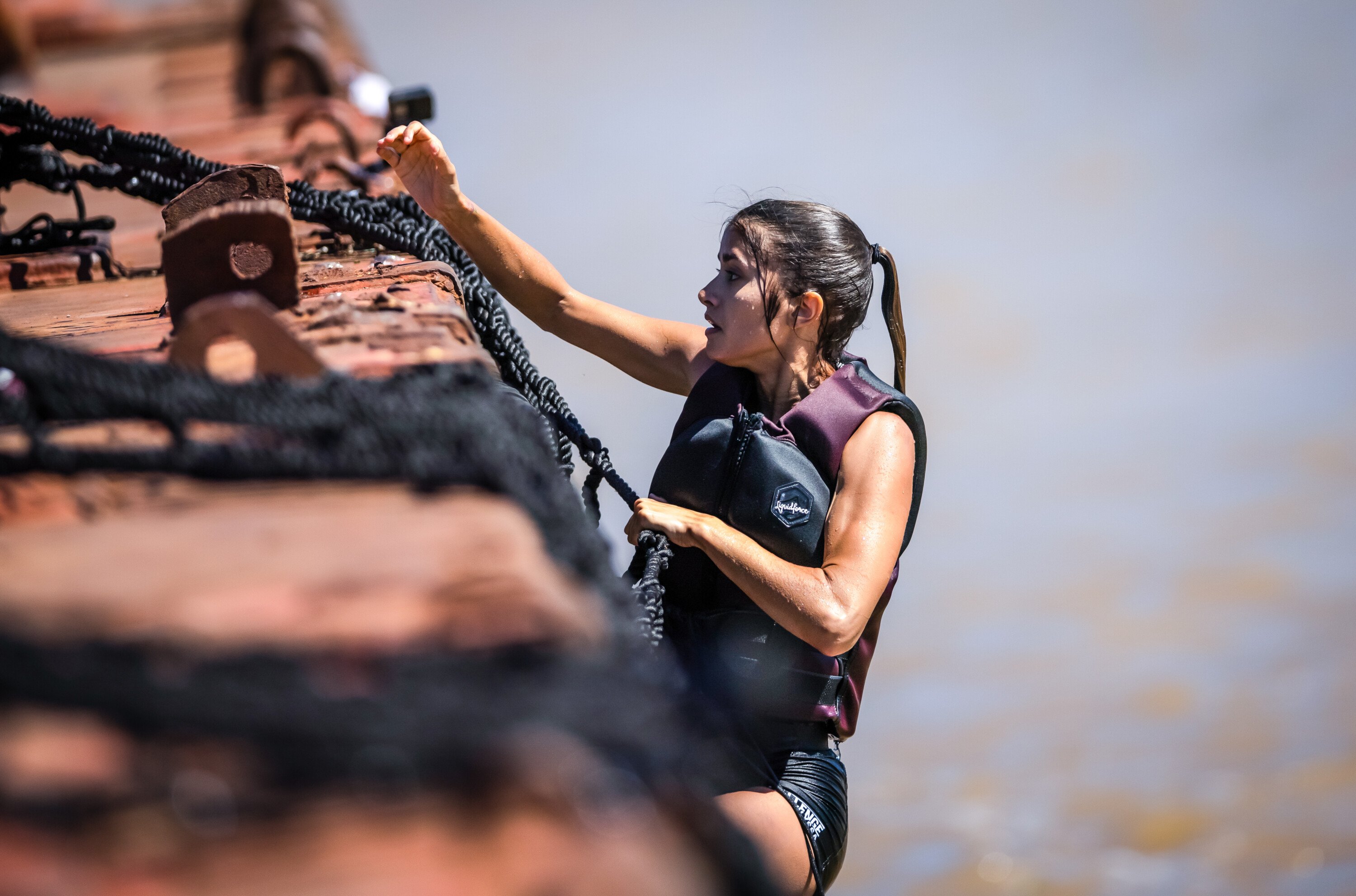 Alyssa Lopez completing a mission during 'The Challenge: USA'