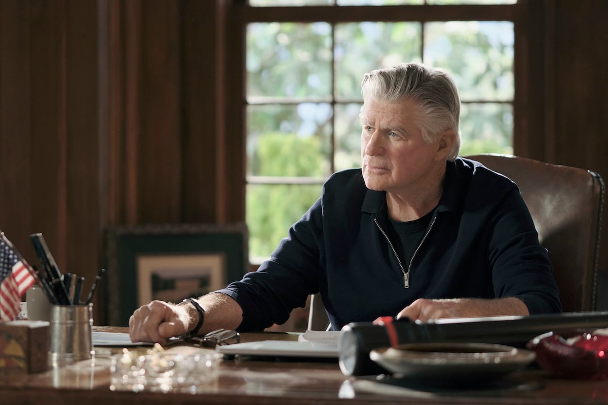 Treat Williams as Mick O'Brien sitting behind a desk in 'Chesapeake Shores' Season 5