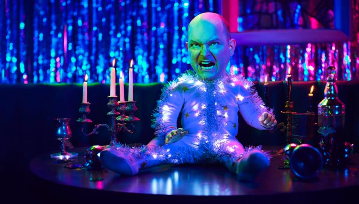 Mark Proksch as baby Colin Robinson in What We Do in the Shadows Season 4.