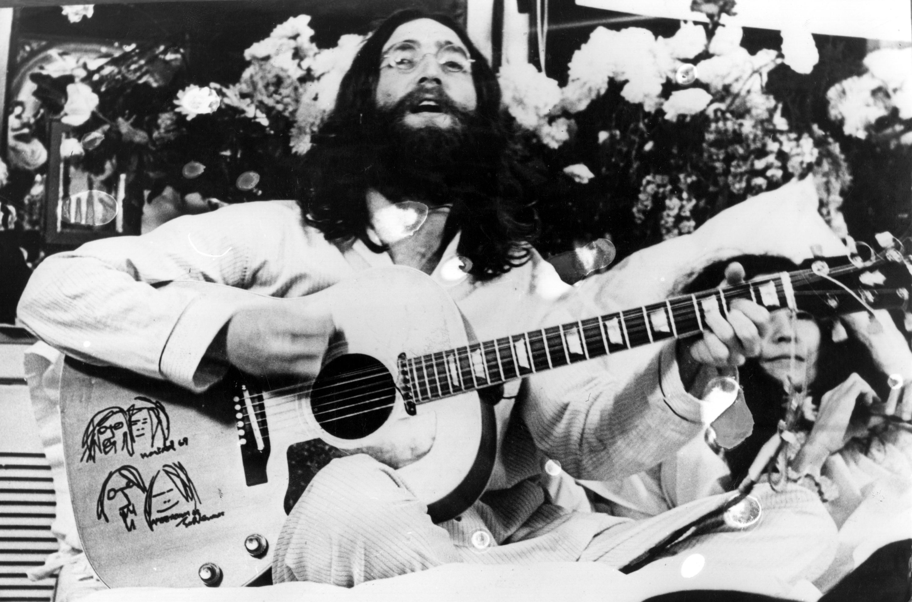 "Give Peace a Chance" singer John Lennon with a beard