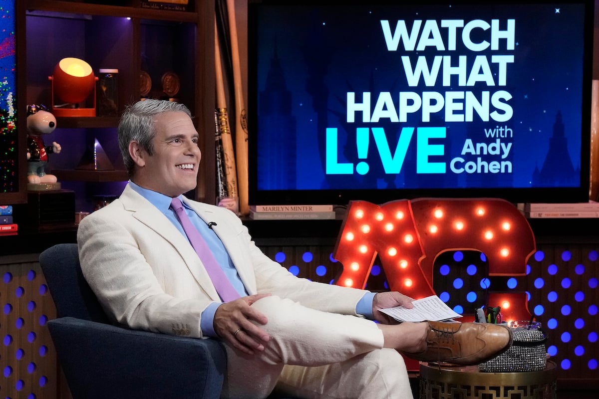 Andy Cohen on the Watch What Happens Live set