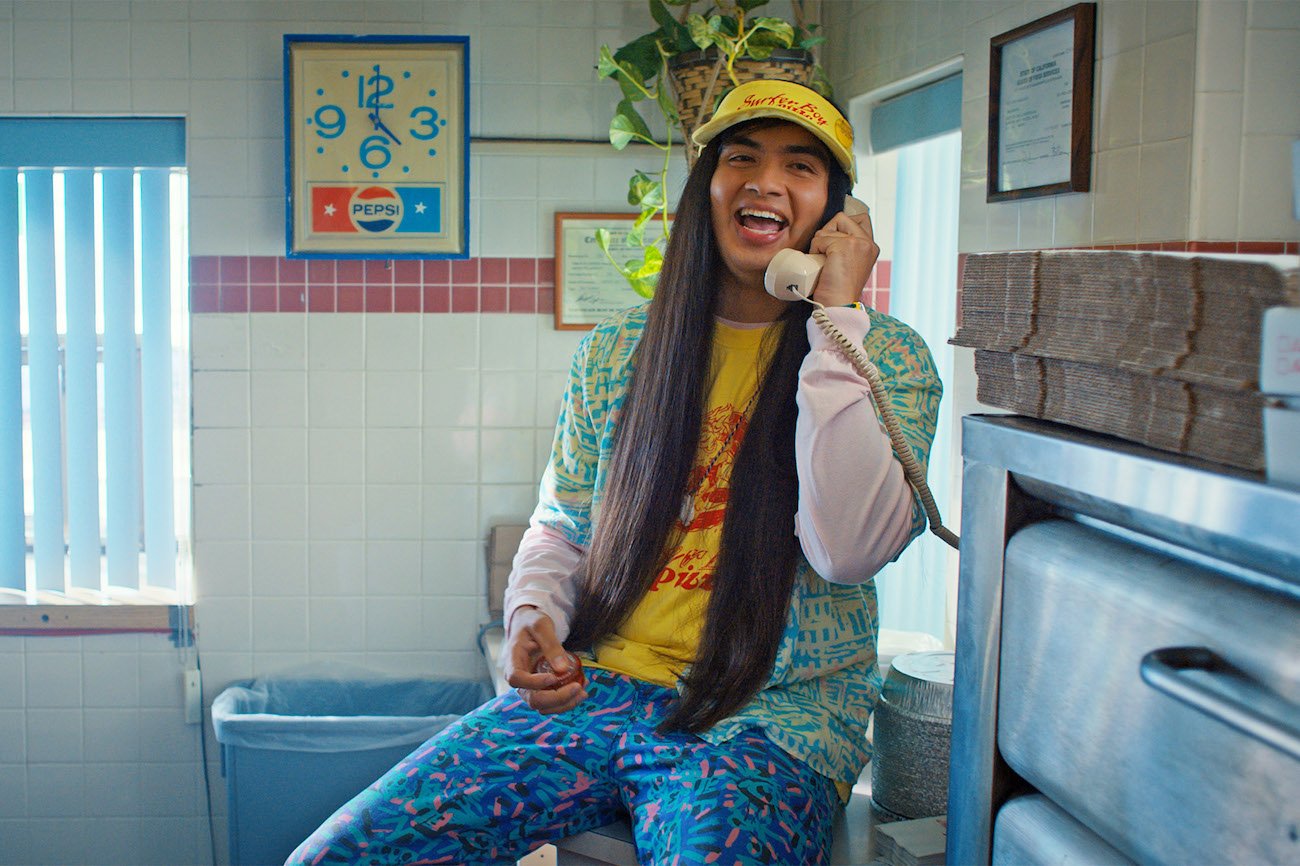 Argyle (Eduardo Franco) answers the phone at Surfer Boy Pizza in 'Stranger Things 4'