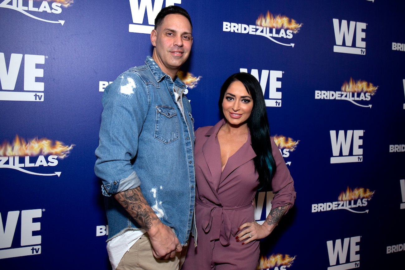 Chris Larangeira and Angelina Pivarnick attend an event together in 2019