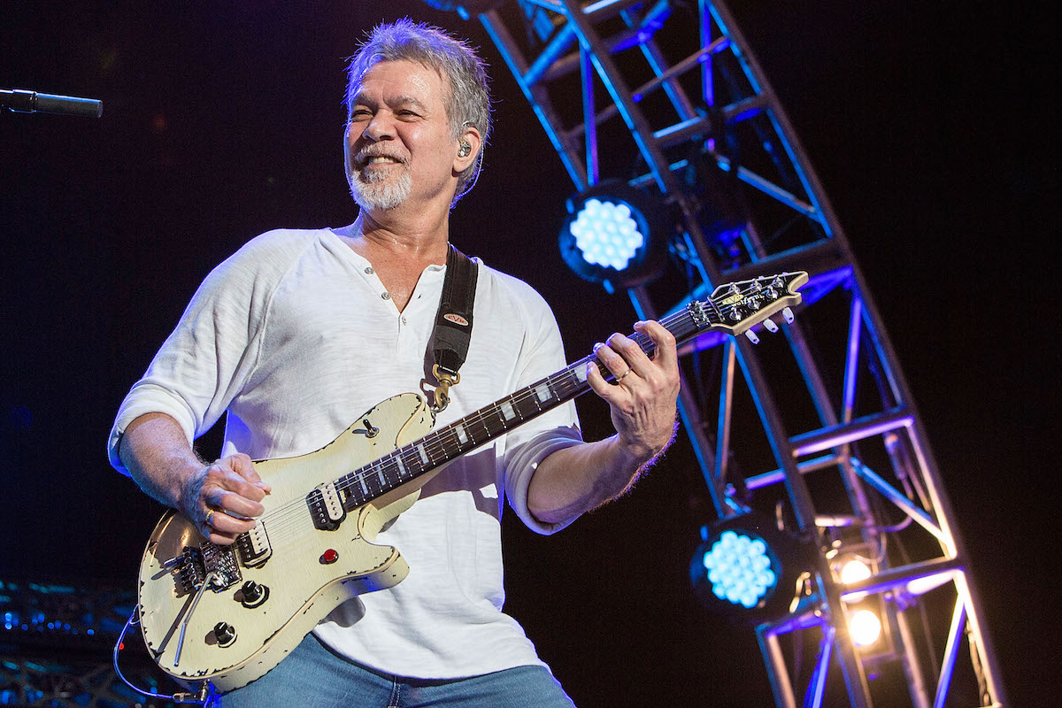 Eddie Van Halen playing guitar