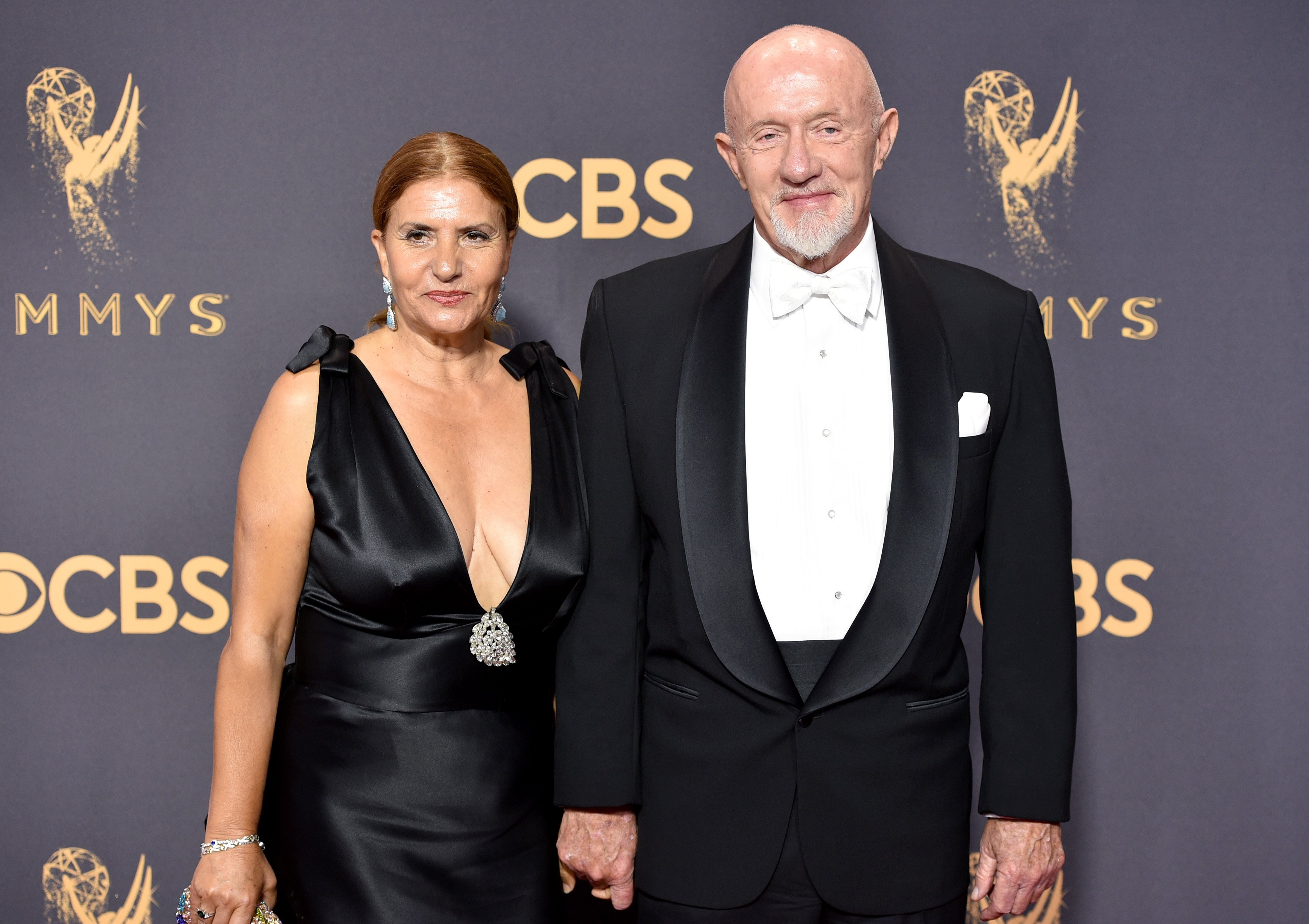 Gennera and Jonathan Banks at the 69th Primetime Emmy Awards