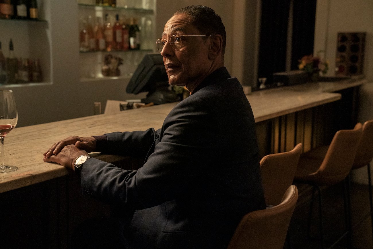 Gus Fring (Giancarlo Esposito) with a glass of wine in 'Better Call Saul' Season 6 Episode 9