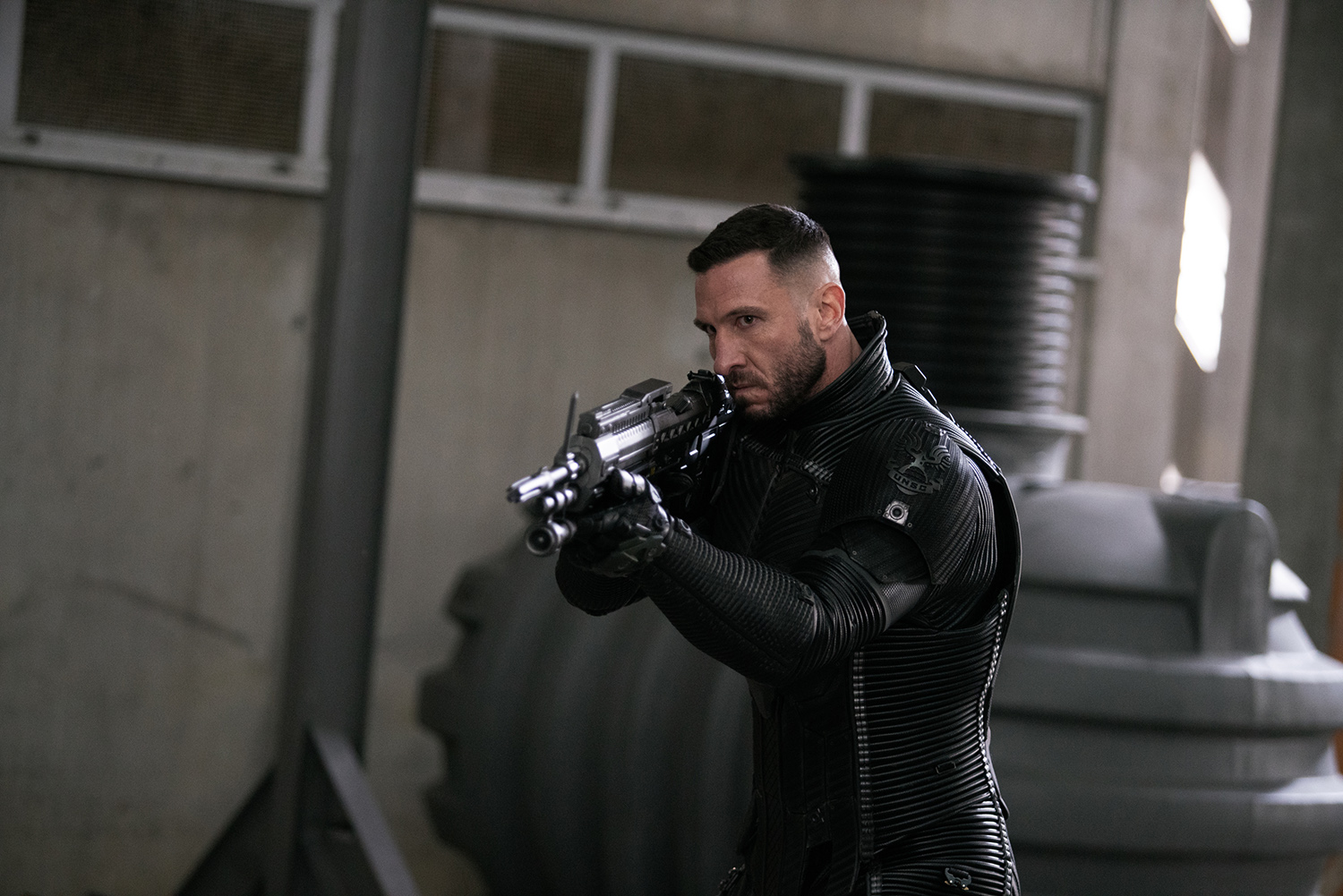 Pablo Schreiber as Master Chief in Halo, which begins season 2 filming this summer.