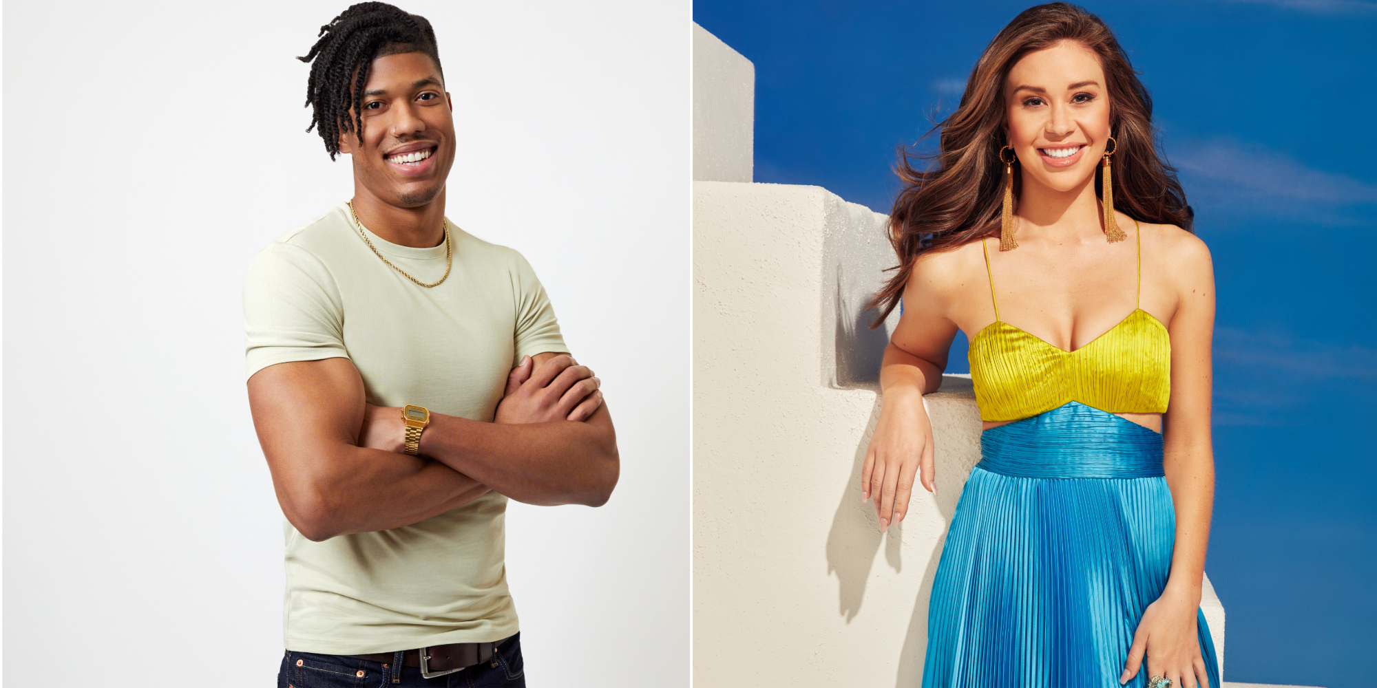 'The Bachelorette' star Nate Mitchell and Gabby Windey in side by side photographs.