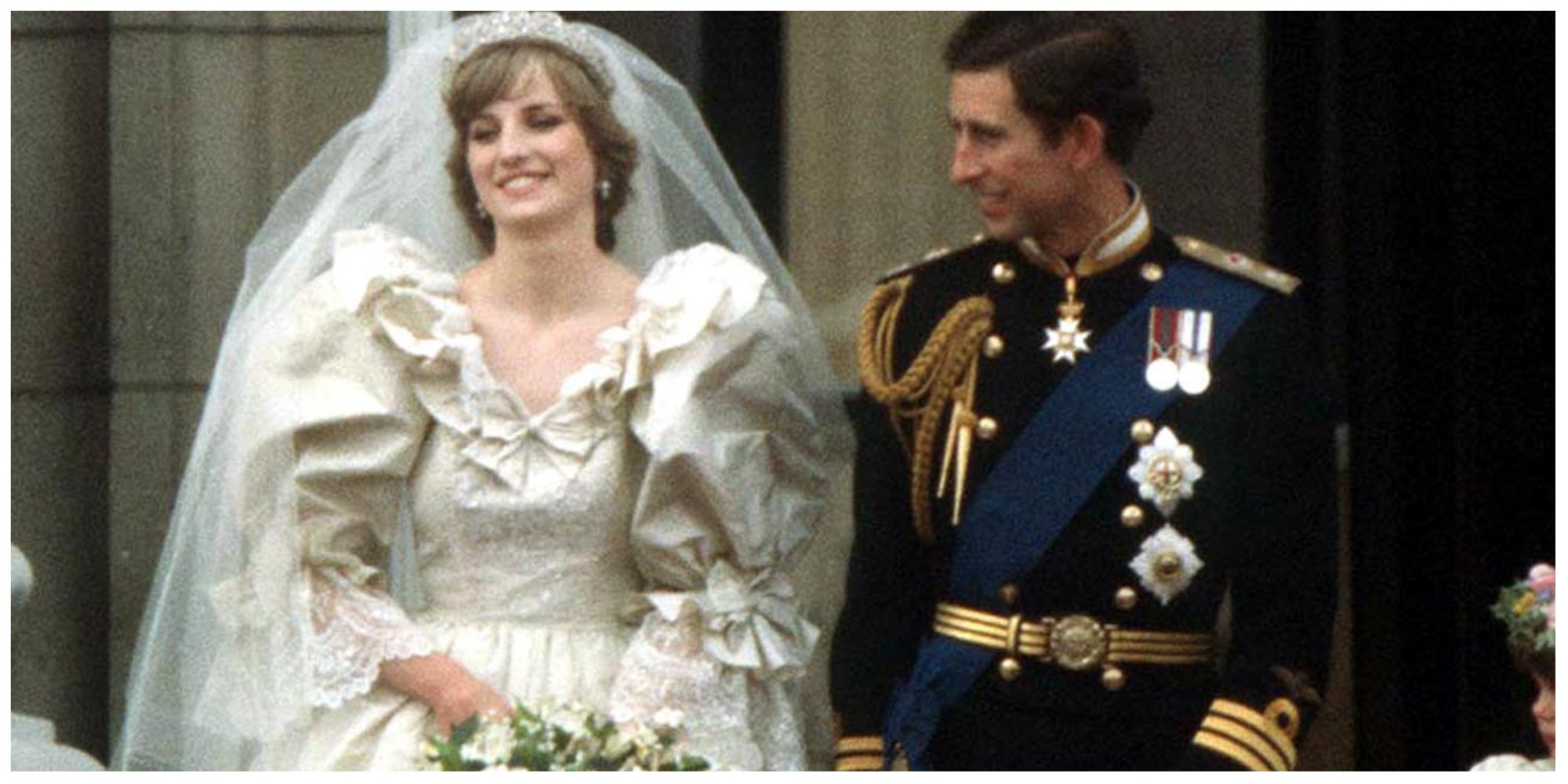 Princess Diana and Prince Charles on their wedding day in July 1981.