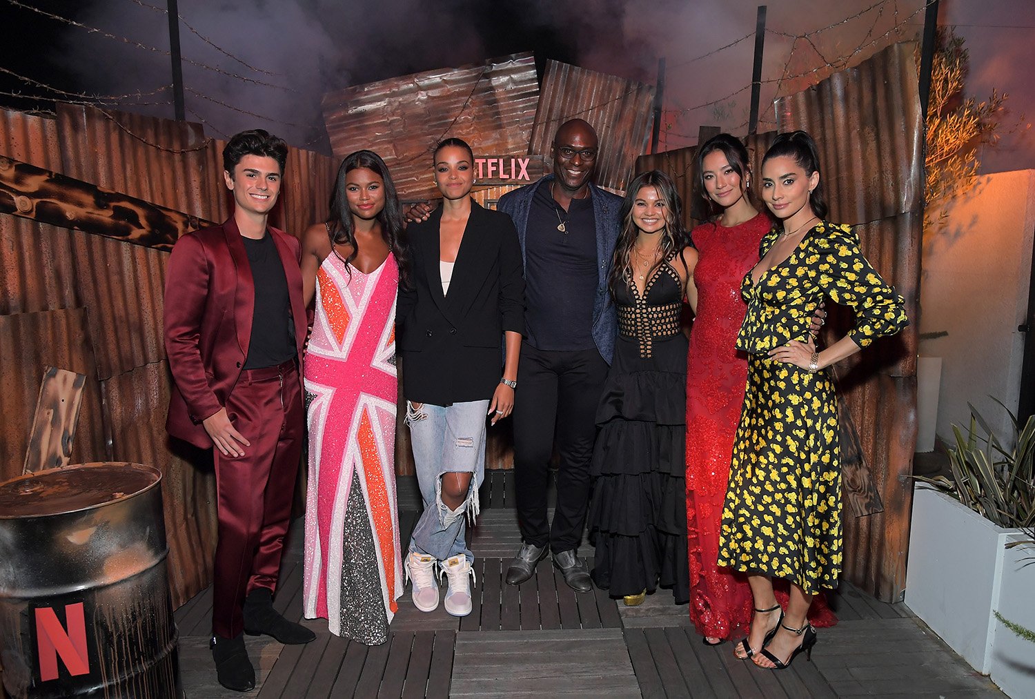 Cast members Connor Gosatti, Tamara Smart, Ella Balinska, Lance Reddick, Siena Agudong, Adeline Rudolph and Paola Núñez attend the Netflix Resident Evil Special Screening at The London West Hollywood