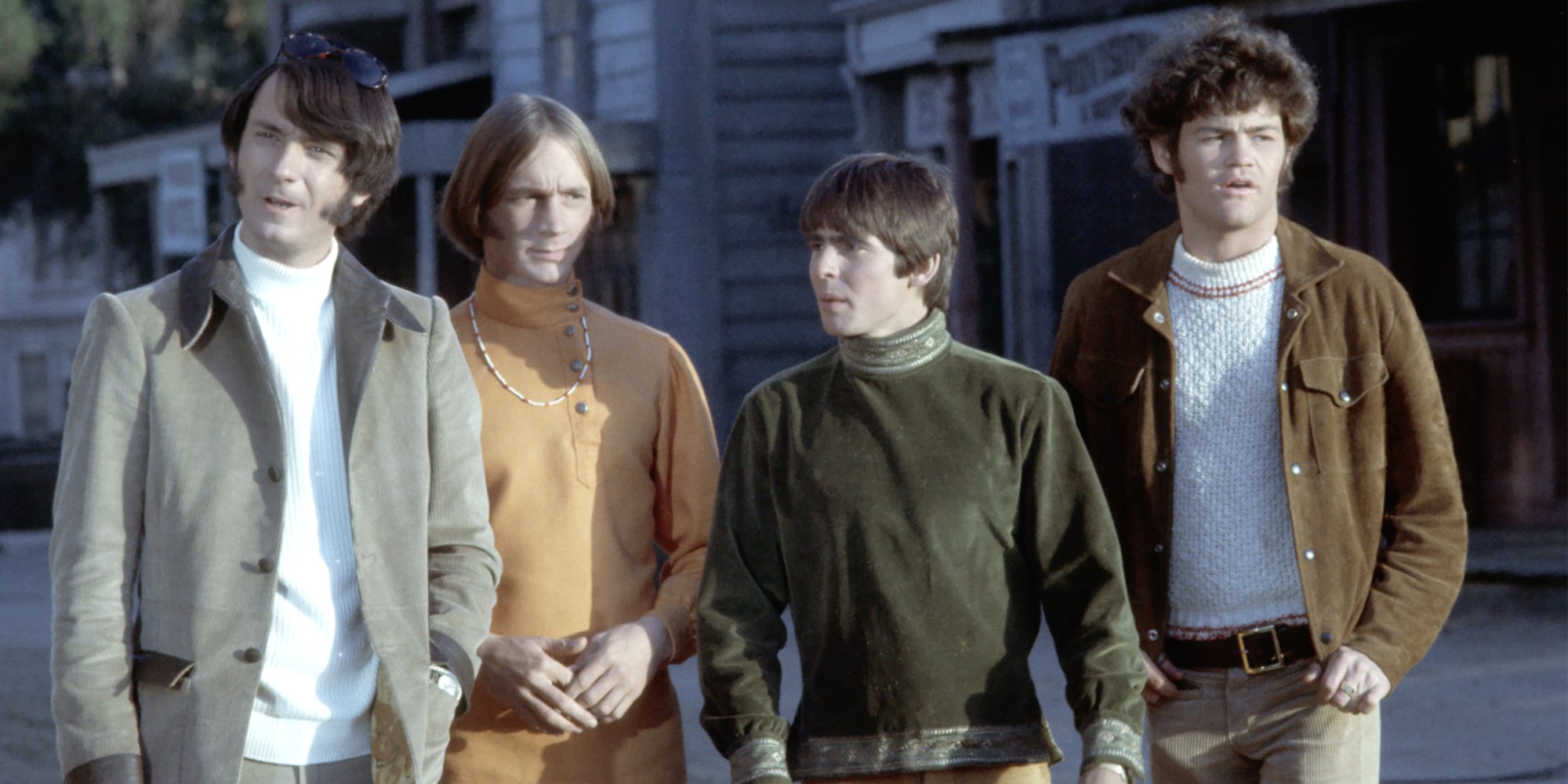 The Monkees cast includes Davy Jones, Mike Nesmith, Mickey Dolenz, and Peter Tork.