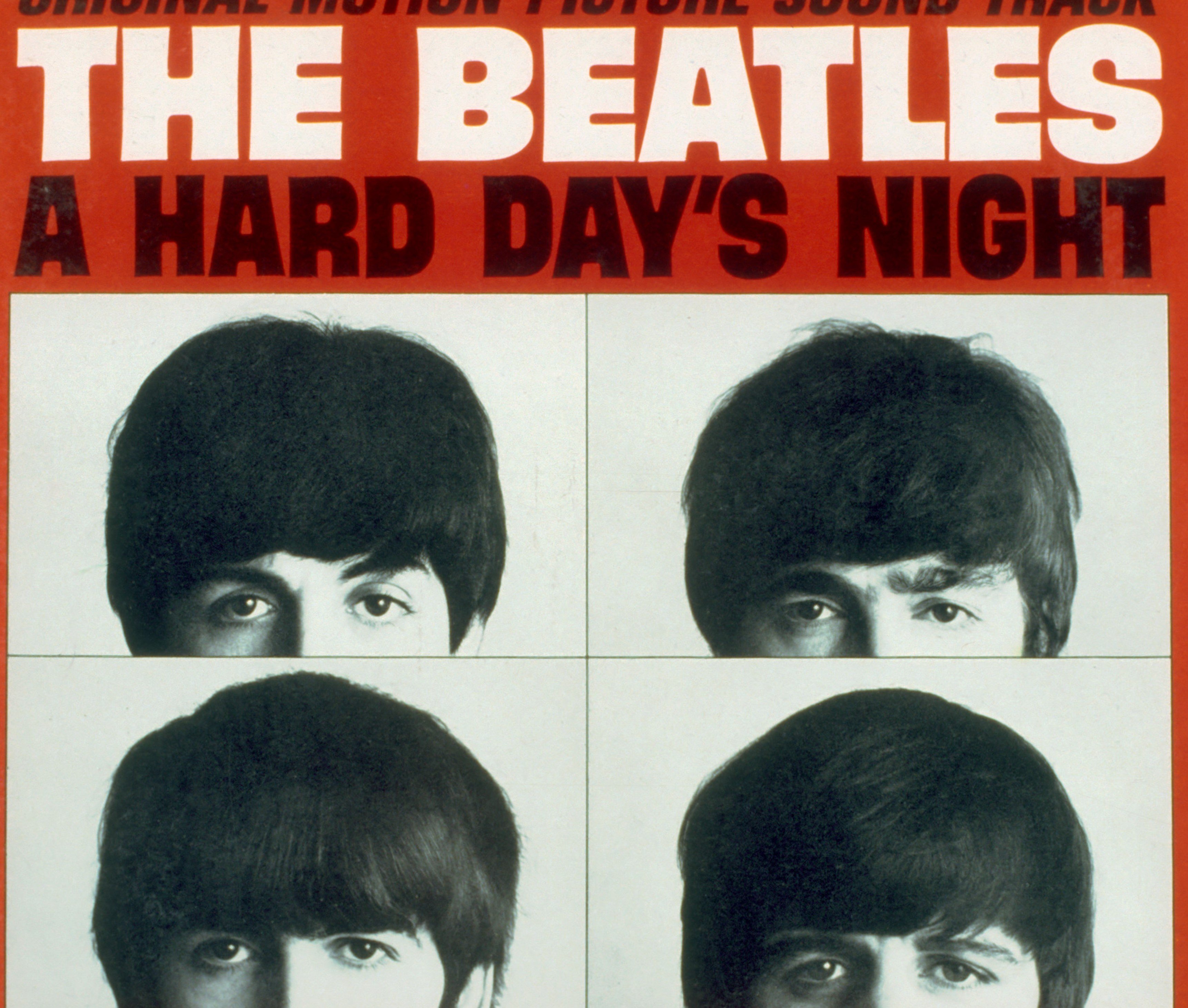 A vinyl copy of The Beatles' 'A Hard Day's Night'