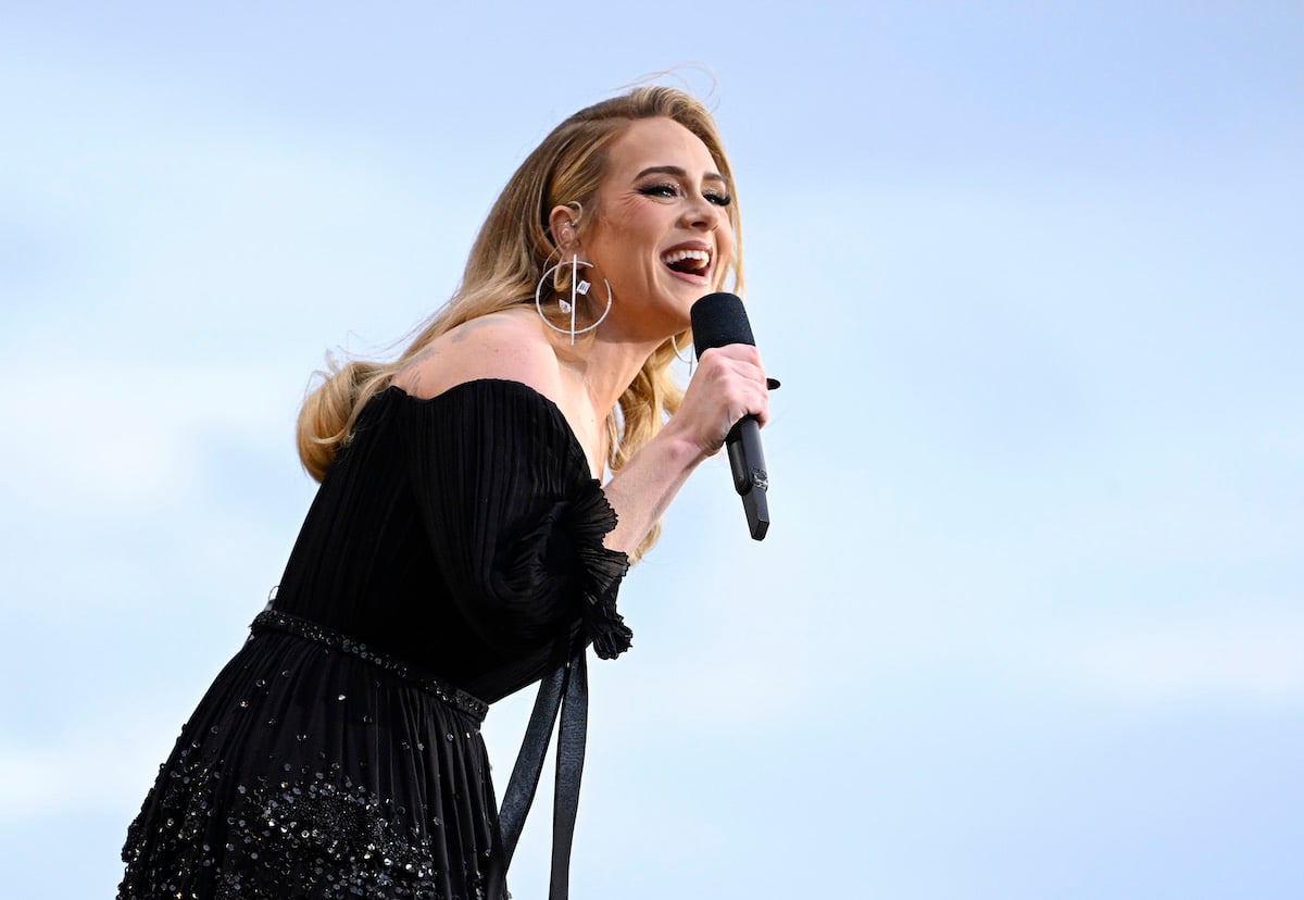 Adele, who has one son named Angelo, performs on stage.