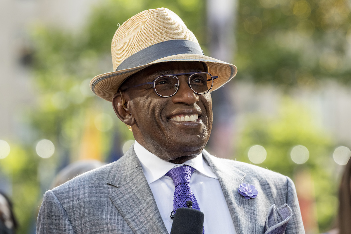 Weatherman Al Roker smiles while filming Today in 2022