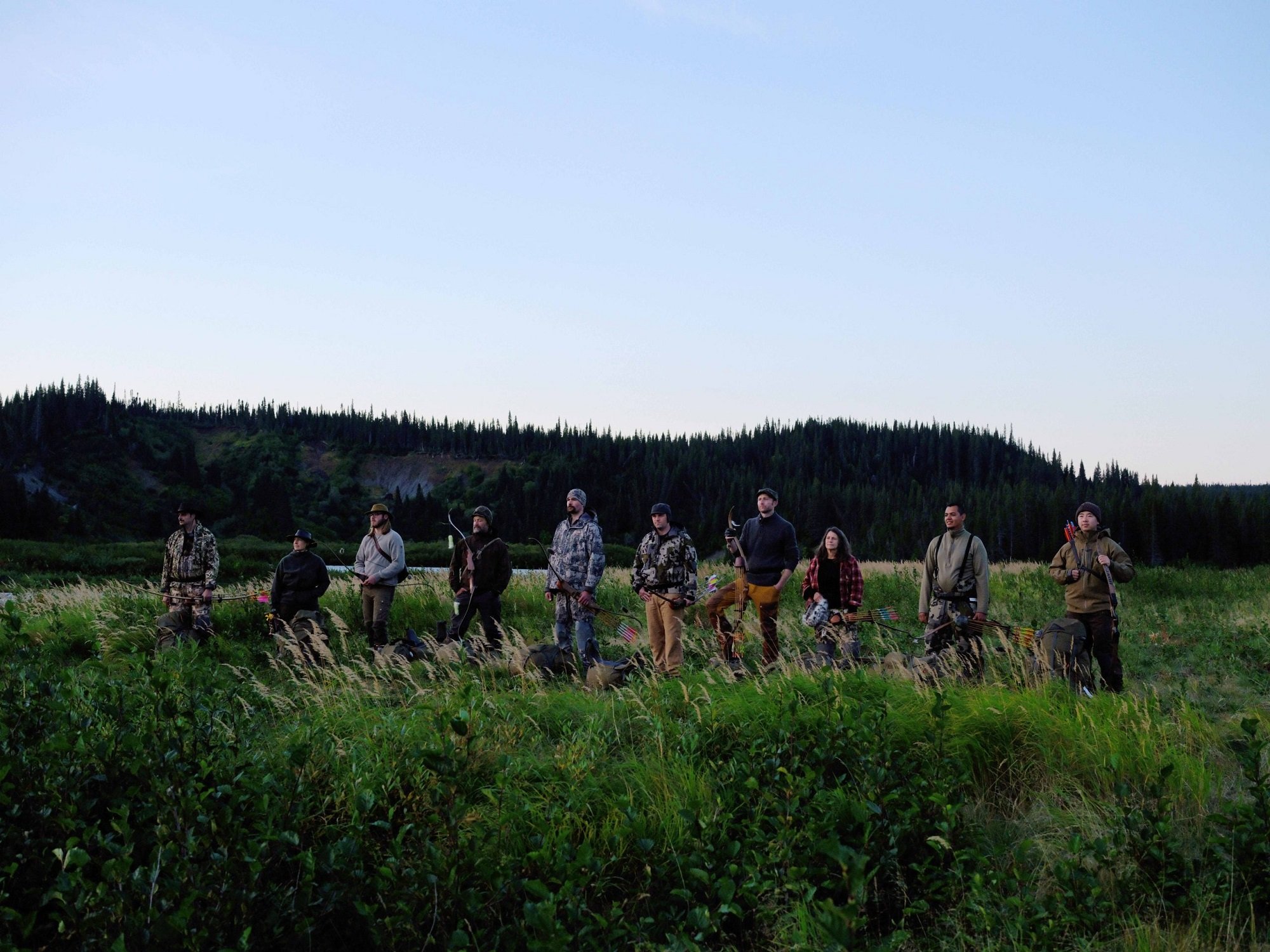 'Alone' Season 9 contestants lined up together in the wilderness