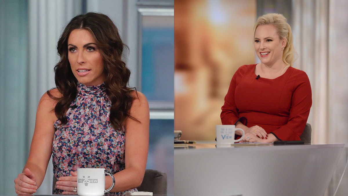 (L) Alyssa Farah Griffin on 'The View' in 2022 (R) Meghan McCain on 'The View' in 2017